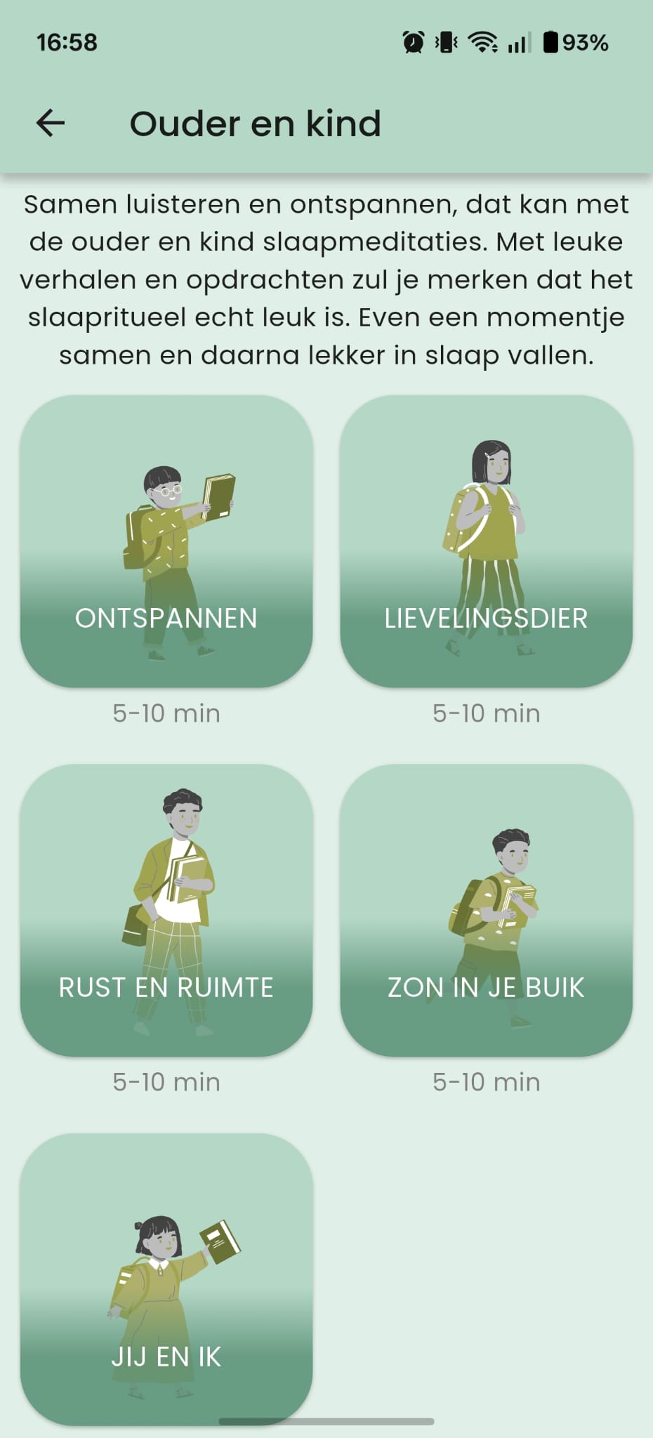 Ouder en kind komen samen tot rust voor het slapengaan