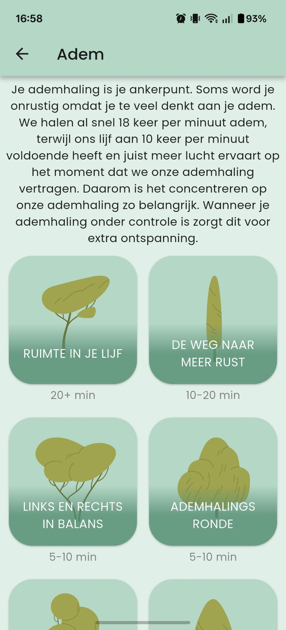 Volwassene valt ontspannen in slaap na een ademmeditatie